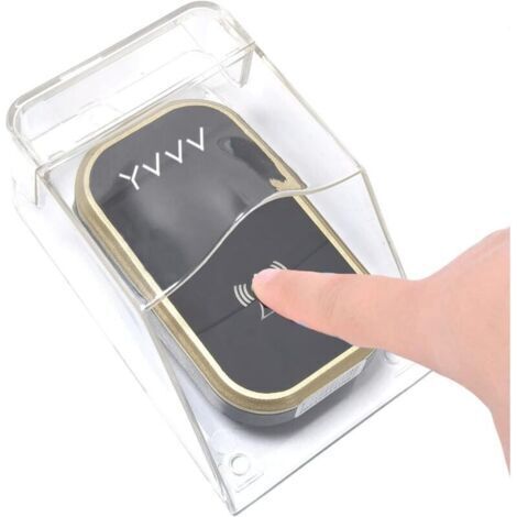 Housse de protection transparente pour sonnette de porte extérieure, étanche, sans fil, avec support mural - Dimensions : 11 x 6 x 5 cm (1/4)