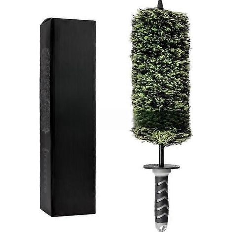 1 pièceBrosse de nettoyage pour jantes de voiture, brosse de nettoyage pour roues, brosse de lavage de voiture en laine synthétique douce sans métal, brosse pour roues à haute absorption d'eau (1/5)