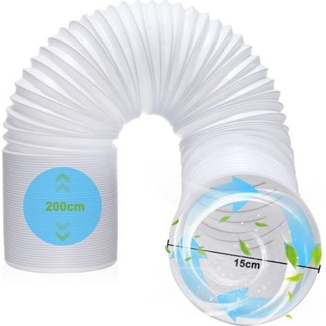 Manguera para aire acondicionado portátil, manguera para aire acondicionado móvil con diámetro de 150 mm/130 mm, tubo de escape para aire acondicionado móvil, extensión de manguera para aire acondicio (1/4)
