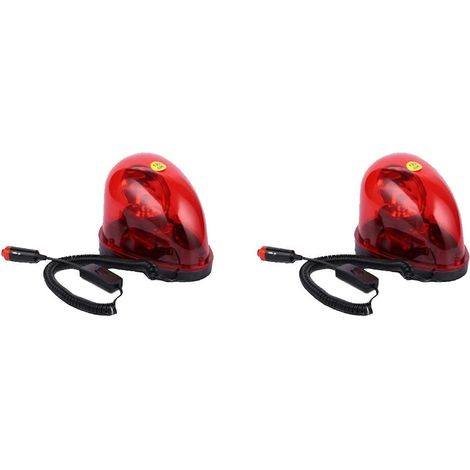 luces de alarma giratorias tipo caracol rojas de 12 V para coche, luz de advertencia, luz de techo, luz estroboscópica universal para automóviles. (1/5)