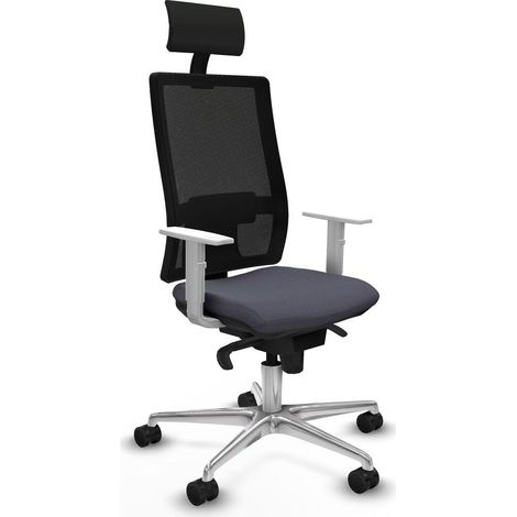 Piqueras-y-crespo Chaise Horna blanc ergonomique bureau (1/3)