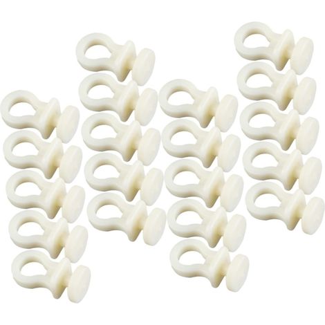CCYKXAPoulie de Rail de Rideau en Plastique Beige 50 Pièces Glisseurs Fins pour Rail de Rideaux,Coulisse pour Rideaux,Glissement Fluide et Remplacement (1/5)