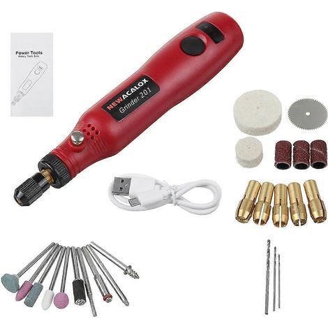 Mini-outils rotatifs électriques sans fil 5 V CC 10 W, 5 000 à 15 000 tr/min : perceuse, meuleuse, stylo de gravure, kit de ponceuse (1/5)