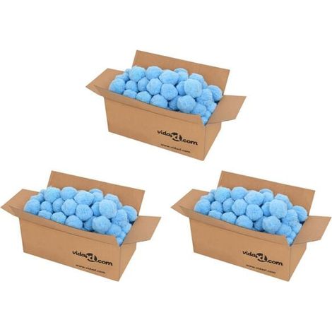 Boules filtrantes antibactériennes bleues pour piscine, 2100 g PE