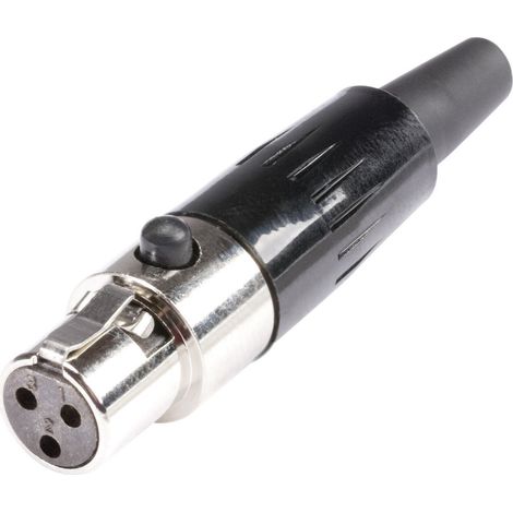 Hicon HI-XMCF3 Miniatur-XLR-Steckverbinder Buchse, gerade Polzahl: 3 Silber 1 St.