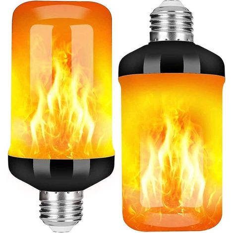 HOXILEELEO - Lampada effetto fiamma, culot E27, 5 W, LED, 4 modalità di illuminazione decorativa per interni ed esterni. (1/5)