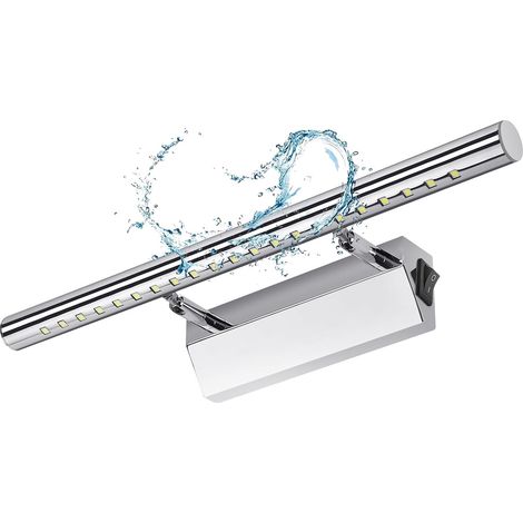 40cm applique salle de bain avec interrupteur LED 5W Lampe Salle de Bain Murale Lumière Tableau Étanche IP44 Réglable 180° Éclairage Décoration Meuble Toilette Maquillage (1/5)