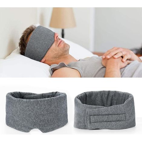 Leichte, verstellbare, handgefertigte Schlafmaske aus 100 % Baumwolle für Damen und Herren Reiseaccessoire für Yoga und entspannte Nickerchen. (1/5)