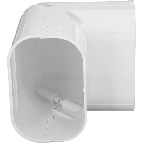 Ensemble de cache-tuyaux décoratifs en PVC pour climatiseur de 5 à 10 CV : coudes verticaux, tuyaux fendus et tuyaux coudés. (1/5)