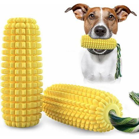 Juguete para perros, juguete para masticar para perros, palo de maíz con cuerda, juguete interactivo con sonido para perros, cachorros y mascotas. (1/4)