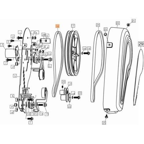 CORREA TRAPEZOIDAL PARA TRANSMISIÓN EMAK ORIGINAL L66151135