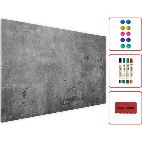 Allboards – Tableau magnétique en métal 90x60cm – Acier – Compatible avec tous types d'aimants – Effaçable et facile à nettoyer