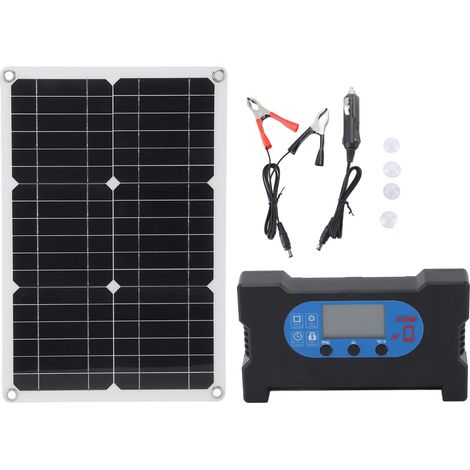 Ortviai Panneau Solaire Monocristallin 20 W 18 V pour Extérieur – Léger, Portable et Haute Efficacité