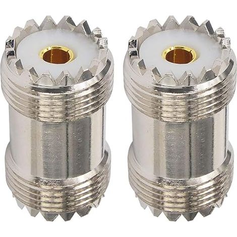 Connecteur SO239 à SO239 Connecteur UHF Femelle à Femelle Adaptateur SO-239 50 Ohms Basse Perte pour Connecteur Mâle UHF PL259 Radio Antenne Câble Coaxial (1/5)
