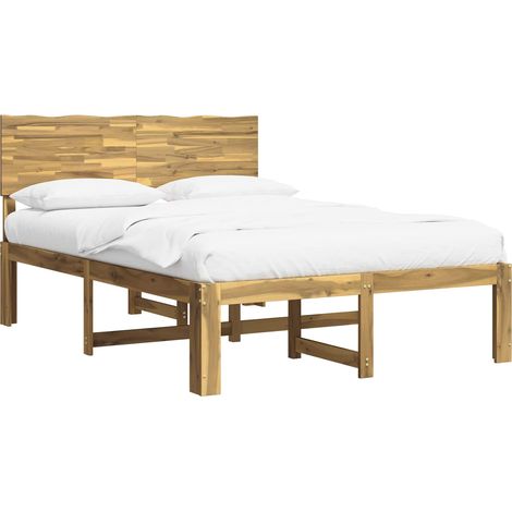 Cama doble con cabecero ROSTOCK Blanco 135 x 190 cm vidaXL (1/5)