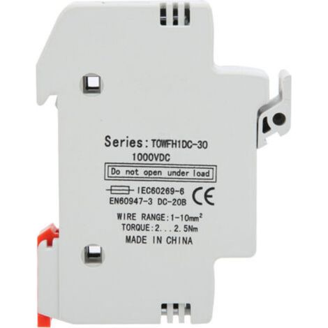 Base de support de fusible, équipement de contrôle de Distribution d'énergie à montage sur Rail DIN TOWFH1DC 1000VDC 1P10A (1/5)