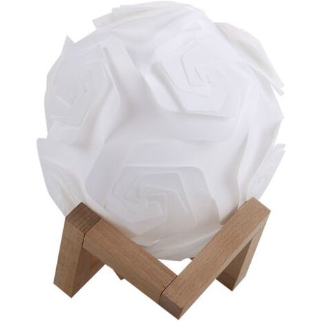 Luce notturna: lampada da scrivania a LED fai-da-te creativa, piccola lampada USB con supporto in legno.