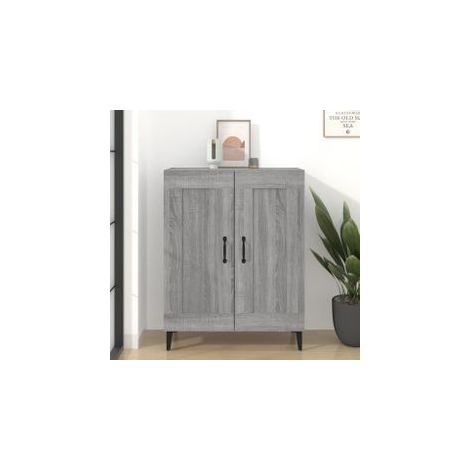 Buffet sonoma gris 69,5x34x90 bois d'ingénierie (1/5)