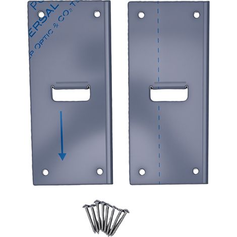 Lot de 2 supports d'extension pour poteaux de messagerie, en acier inoxydable robuste, pour clôture en bois 4x4 extérieure. (1/5)