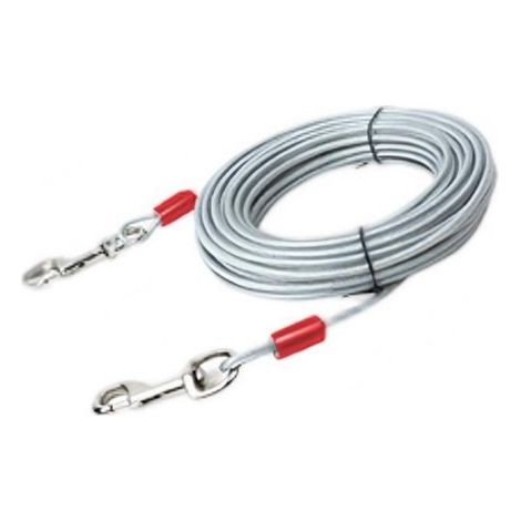 Hundeleine – 0,5 x 90 cm – Bissfest – Extra dickes Stahlseil – Doppelhaken – Haustierleine – Hundeleine – Geeignet zum Führen und Sichern von Hunden (1/5)