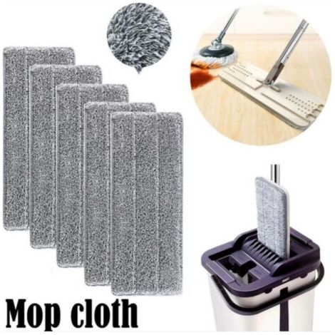 5 pièces Serpillères en Microfibre pour Balai Lave-Sol Housse de Nettoyage de Rechange Vadrouille La Tête de Ménage de Vadrouille pour Balai Plat Nettoyage en Microfibre/Lingettes de Nett