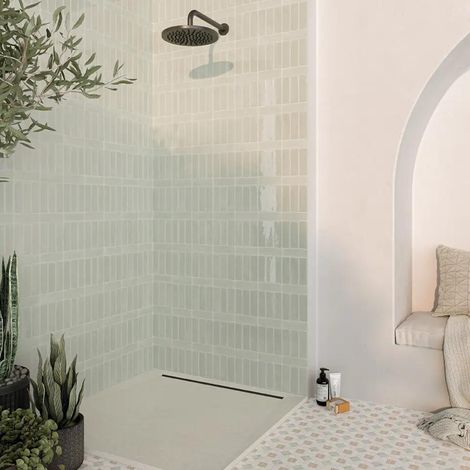 Carrelage grès cérame REBELS - 15x5 cm Gris vert - Brillant / Poli - boîte de 0.53 m2 - Gioia Materia (1/3)
