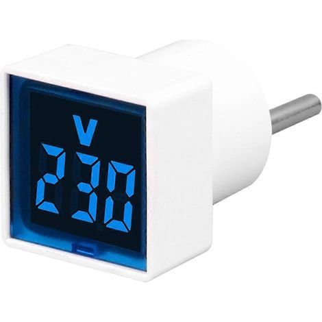 Voltmètre numérique testeur de tension avec affichage LED, prise UE, bleu (1/5)