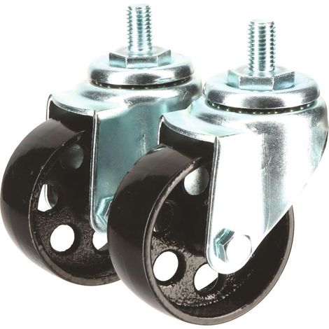 2 roulettes orientables pour support moteur 450Kg AUTOBEST réf 323981
