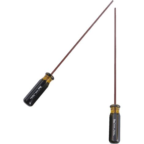 Tournevis Croisés et Plats Extra Longs Résistants à L'usure Lot de 2 en Acier au Carbone pour Entretien à Domicile et Consoles de Jeux (1/5)