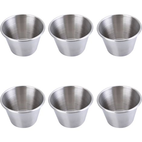 Lot de 6 verres à vin inoxydable incassables 70ml pour camping, gobelets portables en acier inoxydable (1/5)