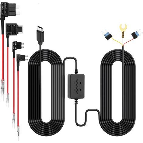 Set Festverdrahtung USB-C 5V 2,5A Sicherungen 12V-24V Niederspannungsschutz Dashcam LKW SUV (1/5)