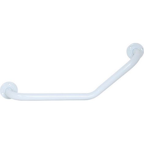 Barra soporte acodada Acero 54x13,5x10cm Blanco MSV