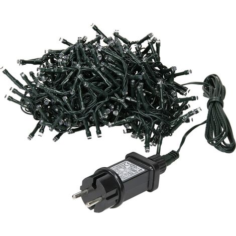 ECD Germany Ghirlanda Luminosa con 180 Lampadine LED in PVC Verde Scuro IP44 Bianco Caldo 6m Catena Decorativa Lucine Albero Natale Decorazione Natalizia Casa Giardino Terrazzo Feste Interno/Esterno (1/5)