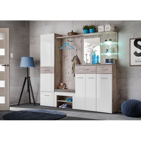 Ensemble de meubles de rangement - GUSTAVO 4 - 210 x 35 x 200 cm - Livraison gratuite