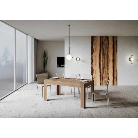 Tavolo "Viterbo" allungabile in legno per sala da pranzo -Allungabile fino a 220 cm / Quercia (1/4)