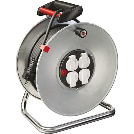 Brennenstuhl Garant S 4 E Enrollador eléctrico 50m negro gris