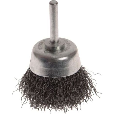 Faithfull 31050061300 Wire Brush Shaft Mounted 50mm x 20mm, 0.30mm Wire FAIWBSI50
