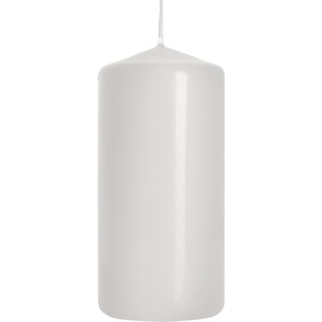 Vela cilíndrica blanca de 5x10cm, 1 unidad. (1/5)