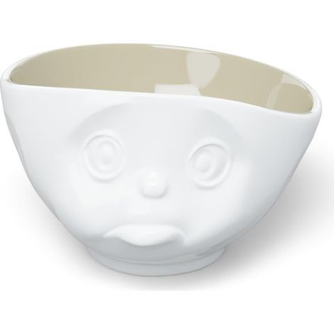 Tasses/Bol « Schmollend » (Porcelaine, 500 ML, Blanc, intérieur Sable, fabriqué en Allemagne) (1/4)