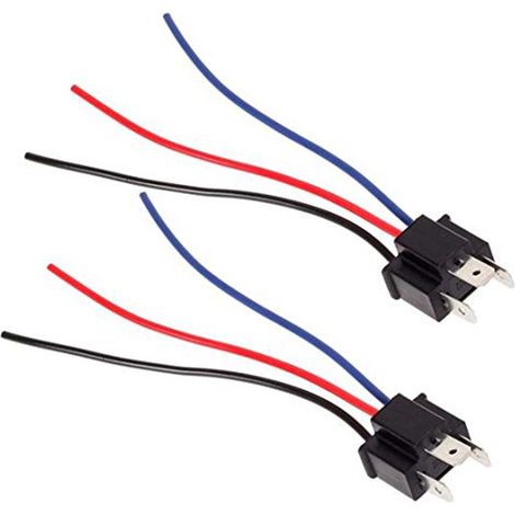 Acouto 2er-Set H4-Stecker-Verlängerungsstecker mit robustem Kabelbaum-Adapter. Einfache Installation in Industrieanlagen, vorinstalliert mit H4-Stecker.