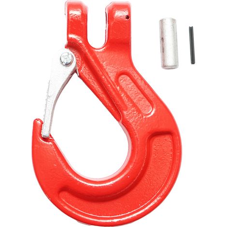 Gancio con bullone e sicurezza per catena a maglie da 10 mm, carico massimo supportato 3,15 T (1/3)
