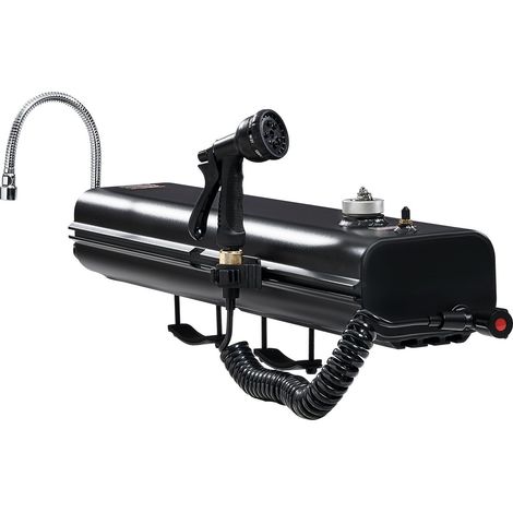 Réservoir d'eau de toit 4,5 gal en aluminium, haute capacité, compatible avec coffres et barres transversales, avec panneaux anti-éclaboussures. (1/5)