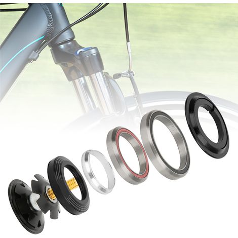 Jeu de 2 roulements de direction 42mm et 52mm pour fourche VTT, pièces détachées vélo tout terrain. (1/5)