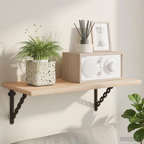 vidaXL Wall Shelf Brackets 2 pcs Antique Brown 14.5 x 14.5 x 3 cm (1/5)