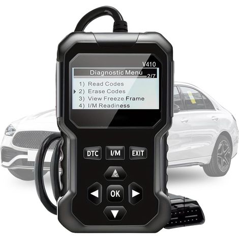 Lecteur de codes d'erreur automobile - Appareil de diagnostic OBD2 multilingue avec analyse, outil de lecture des erreurs automobiles, pour la mécanique moto et camion, à domicile, en extérieur, au ga (1/5)