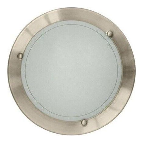Runde Deckenleuchte 29cm 1xE27 Nickel satiniert GSC 0701938
