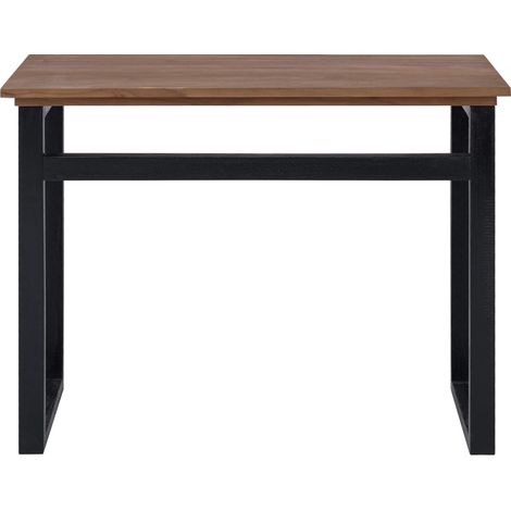 vidaXL Escritorio Natural Madera de teca maciza 100 x 45 x 75cm (1/2)