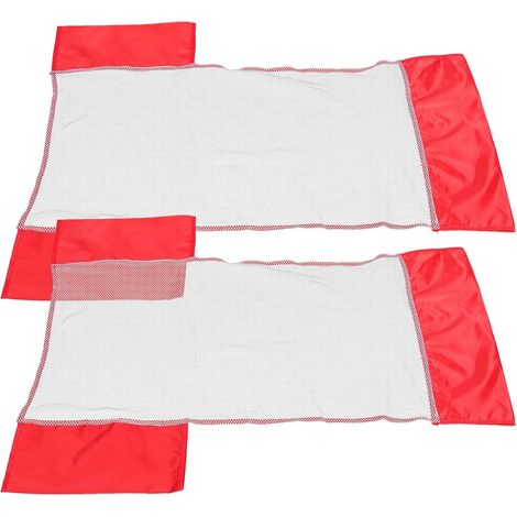 Lot de 2 chaises longues de piscine rouges, accessoire de natation portable, confortable et amusant. (1/5)