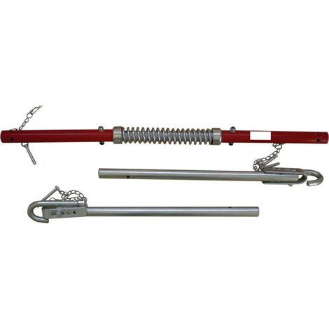 Varilla de remolque galvanizada L1.8XL70XH55 mm Peso 5.1 kg de rojo/plata