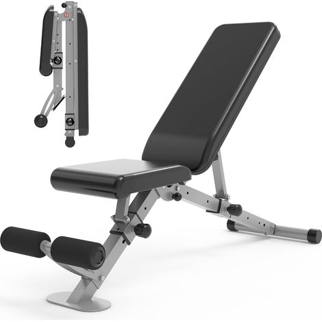Banc de musculation réglable pliable avec verrouillage automatique pour incliner la position verticale et l'exercice à plat du corps entier (1/5)